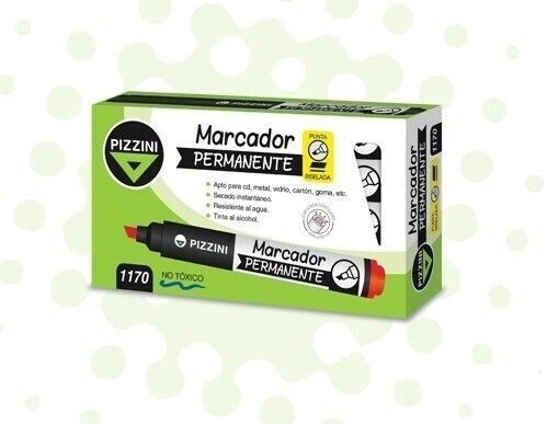 Marcador Permanente Punta Biselada AZ Pizzini